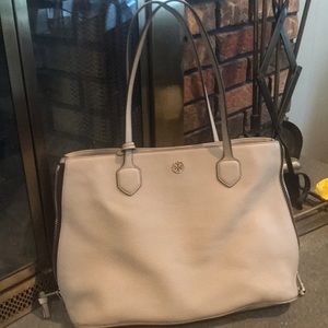 TORY BURCH Beige Large Tote - Like new!